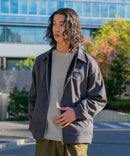 フェイク スエード ワンポイント刺繍 フルジップブルゾン UNIIT