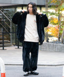 ふわふわ もこもこ エコファー フェイクファー イージーパンツ 防寒 UNIIT ユニット