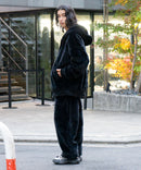 ふわふわ もこもこ エコファー フェイクファー イージーパンツ 防寒 UNIIT ユニット