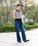 【U.S. POLO ASSN./ユーエスポロアッスン】ワンポイントロゴ刺繍 バイカラーニットポロシャツ