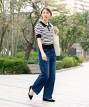 【U.S. POLO ASSN./ユーエスポロアッスン】ワンポイントロゴ刺繍 バイカラーニットポロシャツ