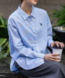 【U.S. POLO ASSN./ユーエスポロアッスン】ワンポイントロゴ刺繍 ブロードシャツ