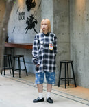 【DICKIES/ディッキーズ】ピーチ起毛 ツイルワークシャツ チェック オーバーサイズ