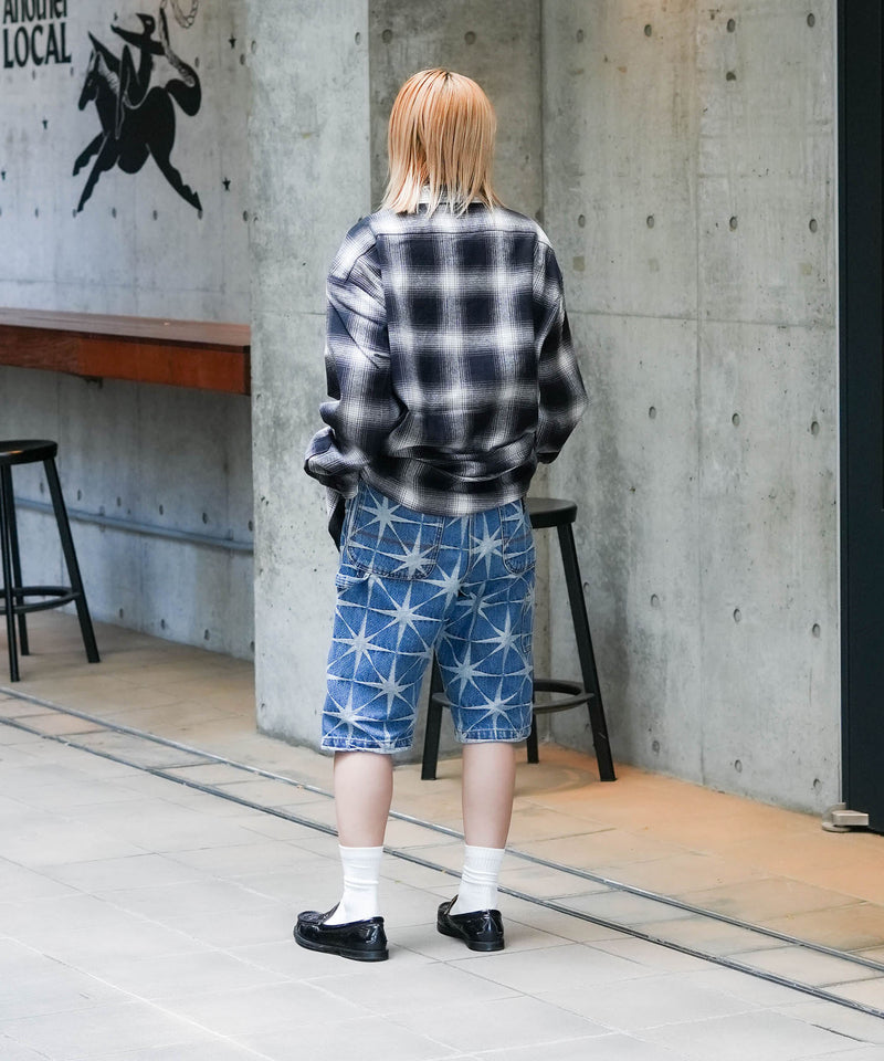 【DICKIES/ディッキーズ】ピーチ起毛 ツイルワークシャツ チェック オーバーサイズ