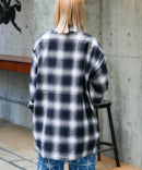 【DICKIES/ディッキーズ】ピーチ起毛 ツイルワークシャツ チェック オーバーサイズ