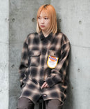 【DICKIES/ディッキーズ】ピーチ起毛 ツイルワークシャツ チェック オーバーサイズ