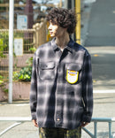 【DICKIES/ディッキーズ】ピーチ起毛 ツイルワークシャツ チェック オーバーサイズ
