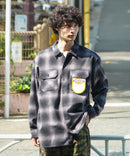 【DICKIES/ディッキーズ】ピーチ起毛 ツイルワークシャツ チェック オーバーサイズ