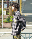 【DICKIES/ディッキーズ】ピーチ起毛 ツイルワークシャツ チェック オーバーサイズ