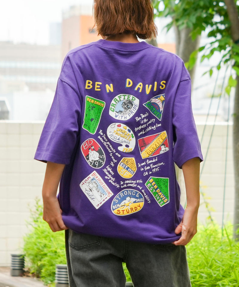 バックプリント Tシャツ ストリート スケート BEN DAVIS ベンデイビス 綿100％
