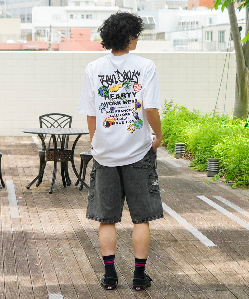 バックプリント Tシャツ ストリート スケート BEN DAVIS ベンデイビス 綿100％