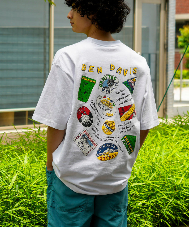 バックプリント Tシャツ ストリート スケート BEN DAVIS ベンデイビス 綿100％