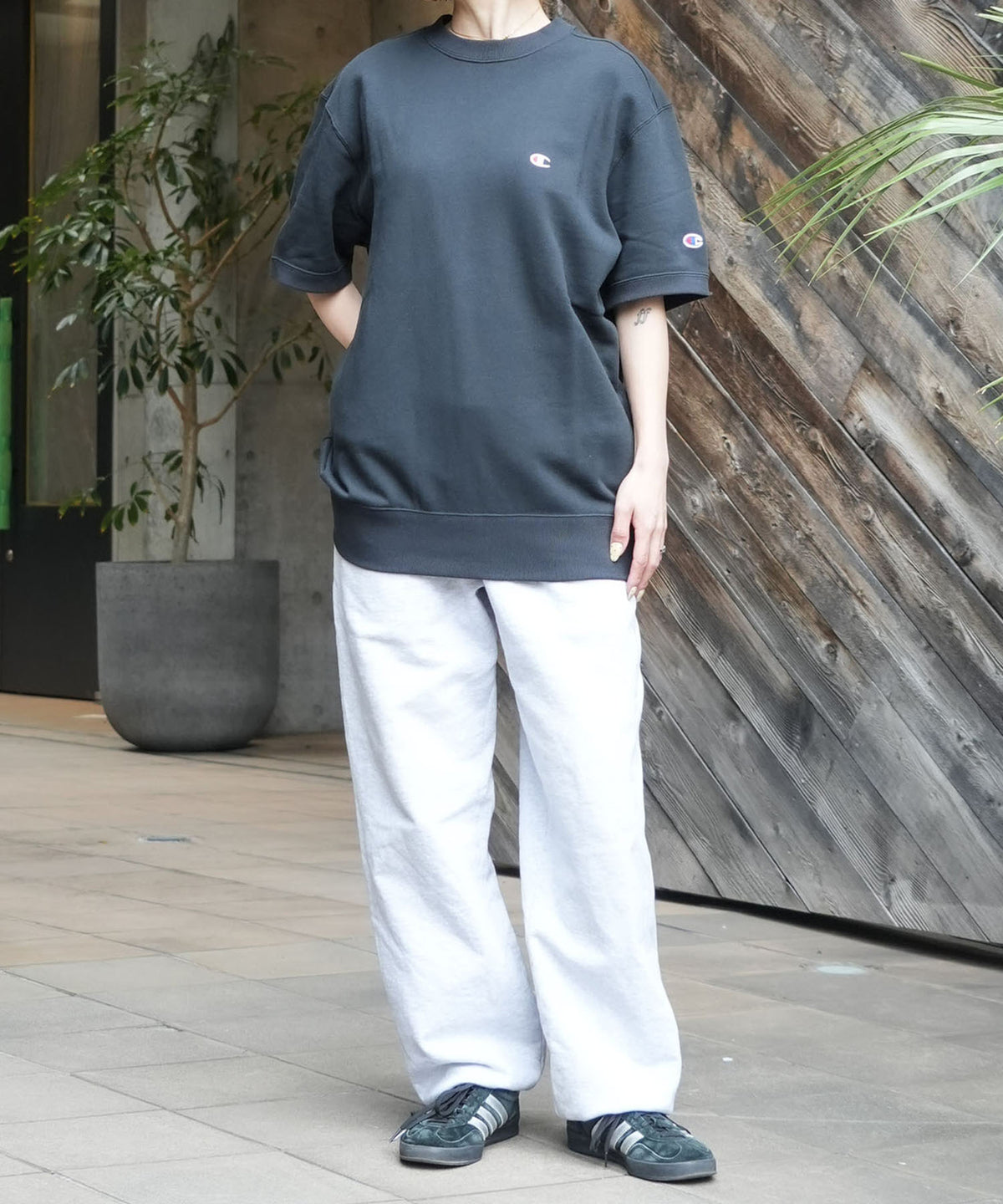CHAMPION/チャンピオン】半袖 裏毛スウェットシャツ USAコットン