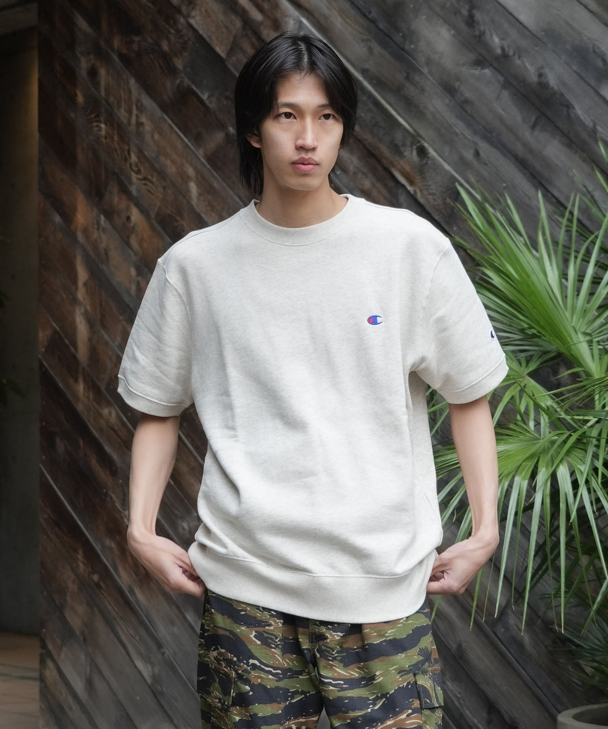 CHAMPION/チャンピオン】半袖 裏毛スウェットシャツ USAコットン 
