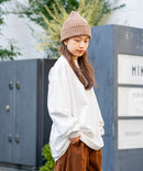 【SAVIER/サビアー】オーバーサイズ ロングTシャツ バックプリント ウェーブプリント ❘ジーンズメイト公式オンラインショップ