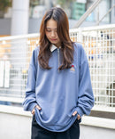 【UNIIT × RED CAP GIRL】 ワンポイント 襟配色 ダンボール ハーフジップ ポロ