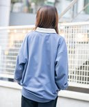 【UNIIT × RED CAP GIRL】 ワンポイント 襟配色 ダンボール ハーフジップ ポロ