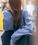 【UNIIT × RED CAP GIRL】 ワンポイント 襟配色 ダンボール ハーフジップ ポロ