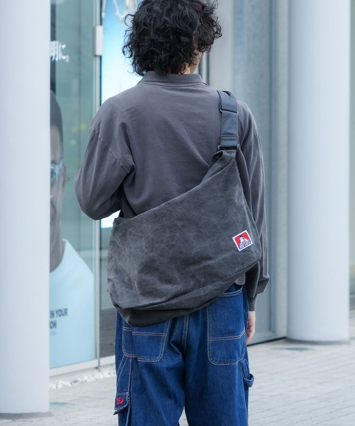 BEN DAVIS/ベンデイビス】ピグメントキャンバスショルダーバッグ
