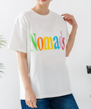 【C-FORT POINT/フォートポイント】カラフルロゴプリント ワイドシルエットTシャツ 韓国ファッション 部屋着 ワンマイル 春夏 ゆったり 綿100% アイボリー FREE ❘ジーンズメイト公式オンラインショップ