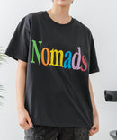 【C-FORT POINT/フォートポイント】カラフルロゴプリント ワイドシルエットTシャツ 韓国ファッション 部屋着 ワンマイル 春夏 ゆったり 綿100% チャコールグレー FREE ❘ジーンズメイト公式オンラインショップ
