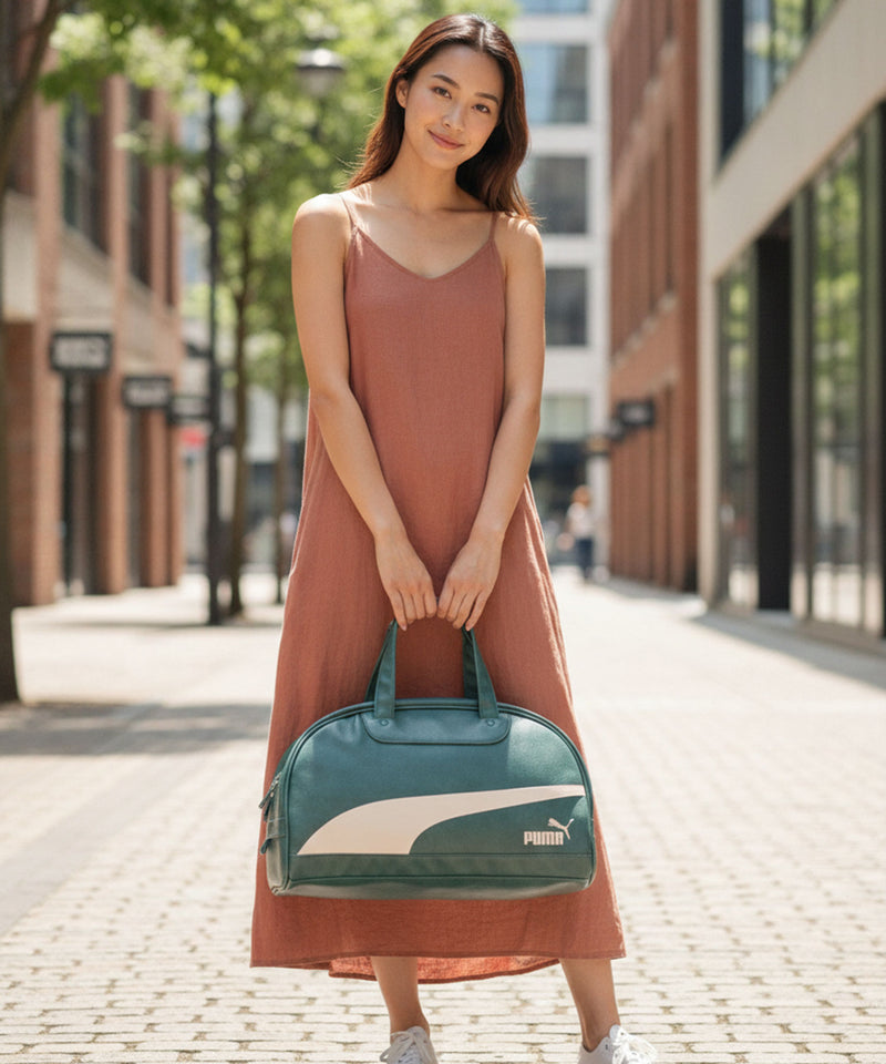PUMA プーマ ボストンバッグ レザー 90s ヴィンテージ レトロ PUMA/プーマ】【容量17L 高見えPUレザー】ビンテージPUボストンバッグ