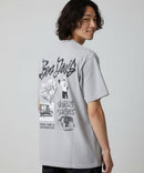【BEN DAVIS/ベンデイビス】パウダーブリーチ加工 ヴィンテージ加工 バックプリントシャツ ライトグレー A柄 ❘ジーンズメイト公式オンラインショップ