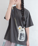 スマホショルダー風Tシャツ	【Hi Hey Hooo/ハイヘイホー】