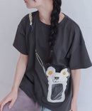 スマホショルダー風Tシャツ	【Hi Hey Hooo/ハイヘイホー】