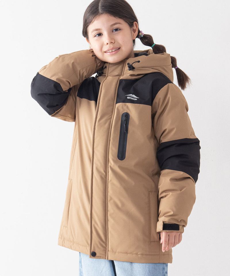 タイムセール10%OFF】KIDS キッズ 切替 中綿 フードジャケット OUTDOOR