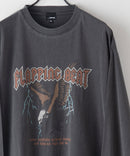 ピグメント加工 ヴィンテージライクプリントロンT 90s 古着 ロックT