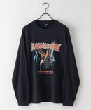 ピグメント加工 ヴィンテージライクプリントロンT 90s 古着 ロックT