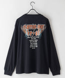 ピグメント加工 ヴィンテージライクプリントロンT 90s 古着 ロックT