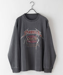 ピグメント加工 ヴィンテージライクプリントロンT 90s 古着 ロックT