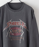 ピグメント加工 ヴィンテージライクプリントロンT 90s 古着 ロックT