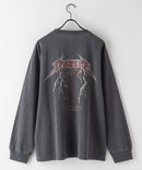 ピグメント加工 ヴィンテージライクプリントロンT 90s 古着 ロックT