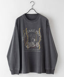 ピグメント加工 ヴィンテージライクプリントロンT 90s 古着 ロックT