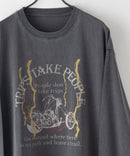 ピグメント加工 ヴィンテージライクプリントロンT 90s 古着 ロックT