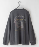 ピグメント加工 ヴィンテージライクプリントロンT 90s 古着 ロックT