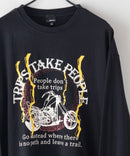 ピグメント加工 ヴィンテージライクプリントロンT 90s 古着 ロックT