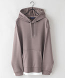 フェイク レイヤード  プルオーバー パーカー  フーディー ダンボール 裏シャギー  BLUE STANDARD ブルースタンダード