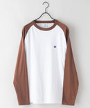 USAコットン  ワンポイント ラグラン ロング Tシャツ ロンT   サスティナブル  CHAMPION チャンピオン