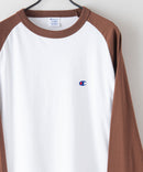USAコットン  ワンポイント ラグラン ロング Tシャツ ロンT   サスティナブル  CHAMPION チャンピオン