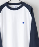 USAコットン  ワンポイント ラグラン ロング Tシャツ ロンT   サスティナブル  CHAMPION チャンピオン