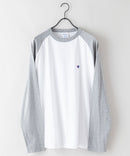 USAコットン  ワンポイント ラグラン ロング Tシャツ ロンT   サスティナブル  CHAMPION チャンピオン