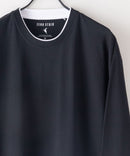 ZERO STAIN フェイク レイヤード ビッグ シルエット ロンT 汗染みの目立たない Tシャツ 撥水 防汚 UVカット 紫外線対策 ブラック ❘ジーンズメイト公式オンラインショップ