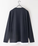 ZERO STAIN フェイク レイヤード ビッグ シルエット ロンT 汗染みの目立たない Tシャツ 撥水 防汚 UVカット 紫外線対策 ❘ジーンズメイト公式オンラインショップ