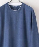 ZERO STAIN フェイク レイヤード ビッグ シルエット ロンT 汗染みの目立たない Tシャツ 撥水 防汚 UVカット 紫外線対策 ブルー ❘ジーンズメイト公式オンラインショップ