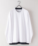 ZERO STAIN フェイク レイヤード ビッグ シルエット ロンT 汗染みの目立たない Tシャツ 撥水 防汚 UVカット 紫外線対策 ❘ジーンズメイト公式オンラインショップ