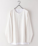 ZERO STAIN フェイク レイヤード ビッグ シルエット ロンT 汗染みの目立たない Tシャツ 撥水 防汚 UVカット 紫外線対策 ❘ジーンズメイト公式オンラインショップ